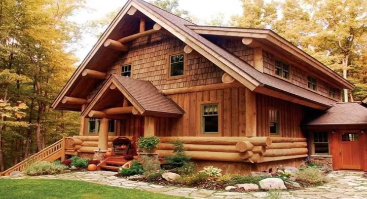 Customized Low Cost Luxury Prefab China Prefab Small House Log Villa Modern Wood Timber Cottage for Sale