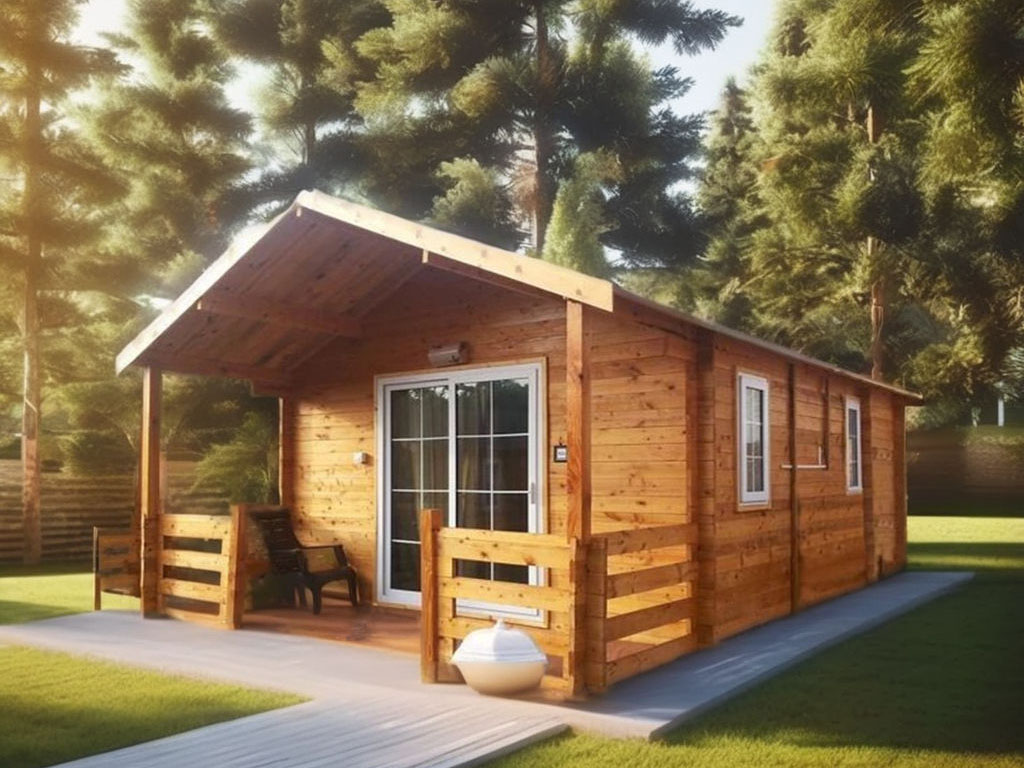 Handmade Finland Prefab Wood House Small Log Cabin Villa Waterproof for Bedroom Office Bathroom with Carport