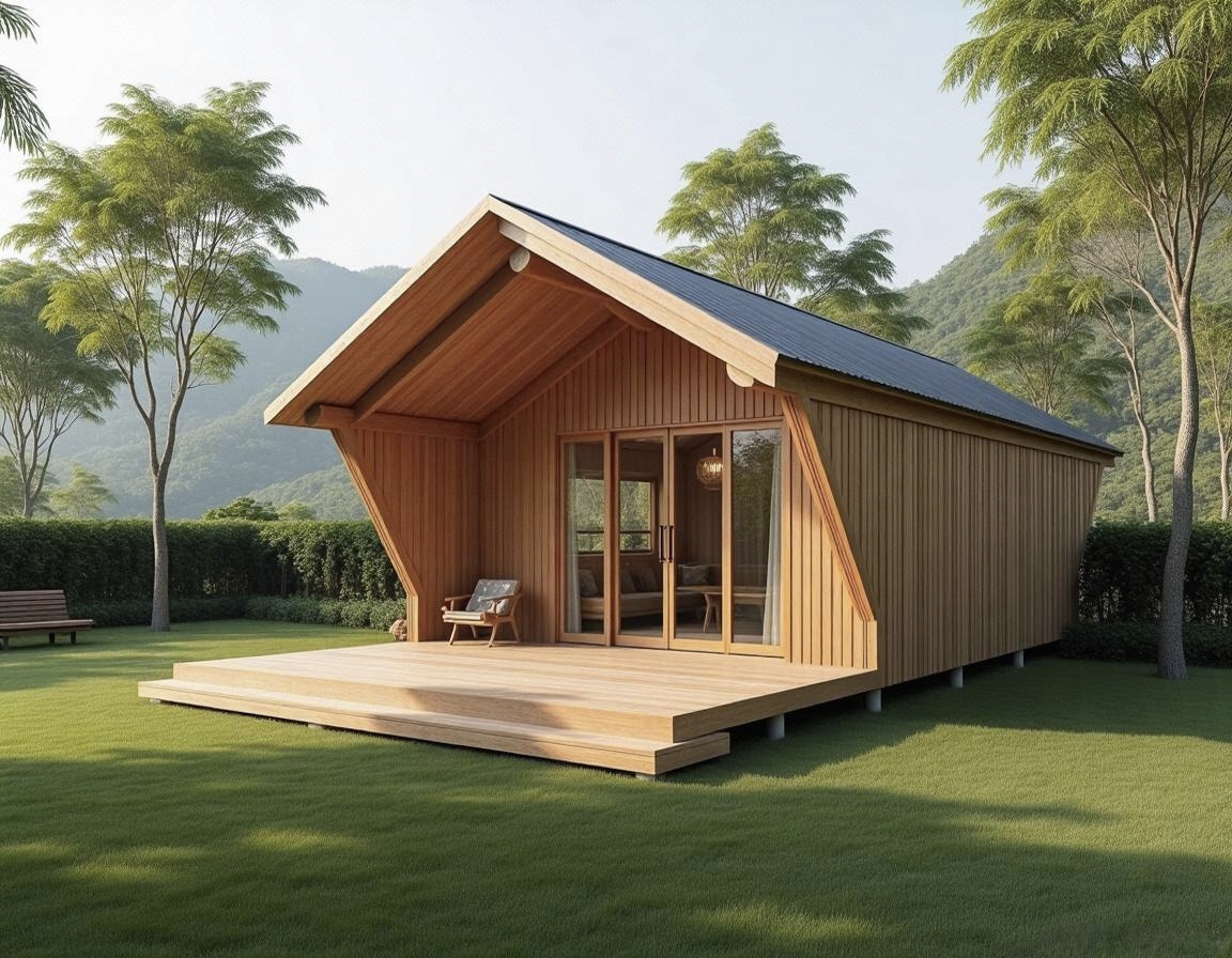 Jushan Engineering Unveils Nature-Integrated Small Wooden House for Shenzhen Resort