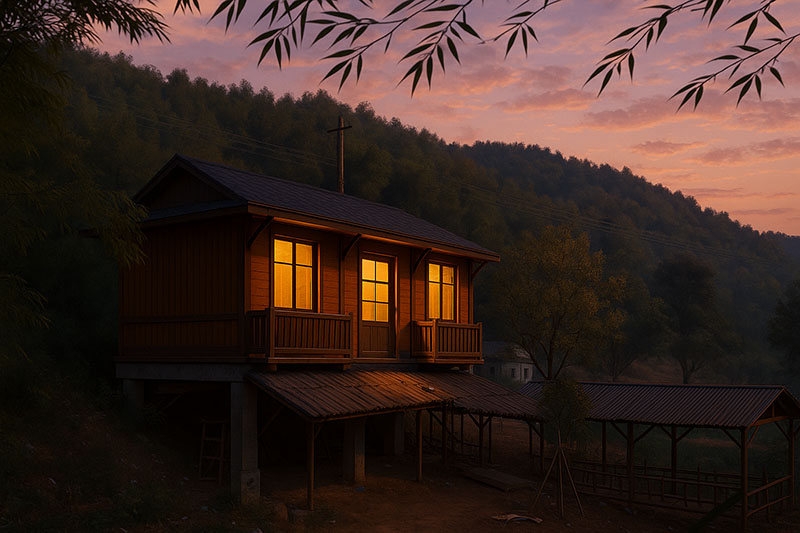 Jushan Versatile Small Wooden House Elevates Dongguan Tourism Experience
