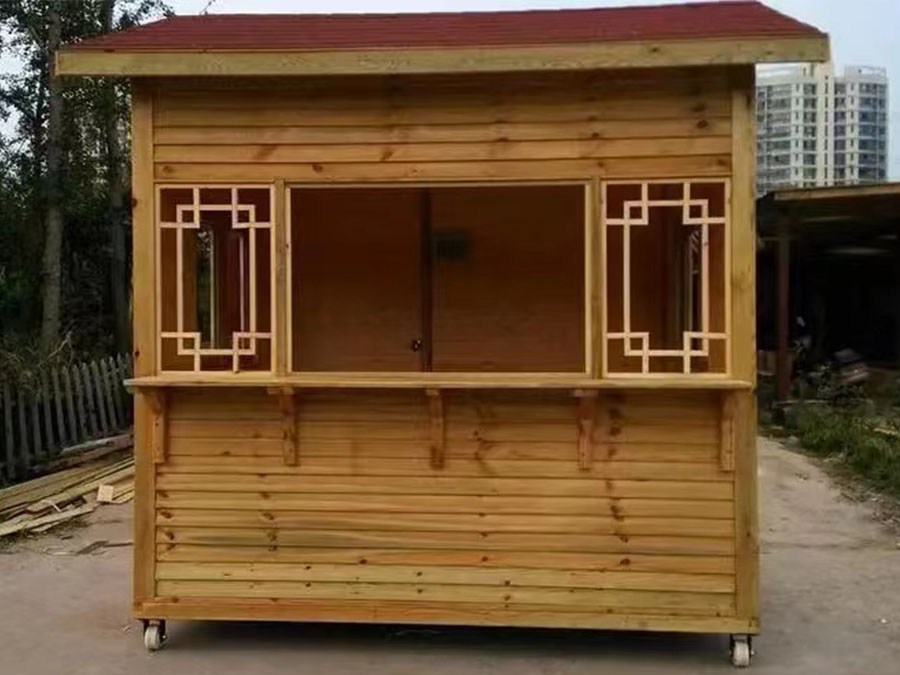 Compact 10m2 Small Wooden House Kiosk Offers Mobile Retail Solution