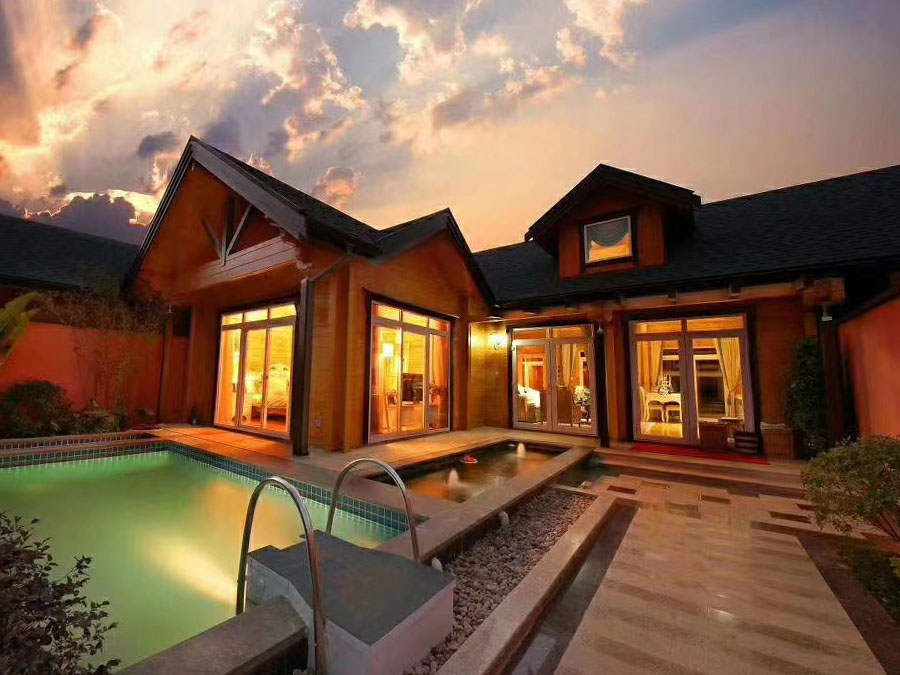 small wooden house