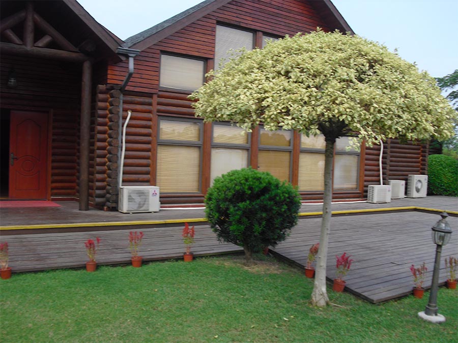 small wooden house