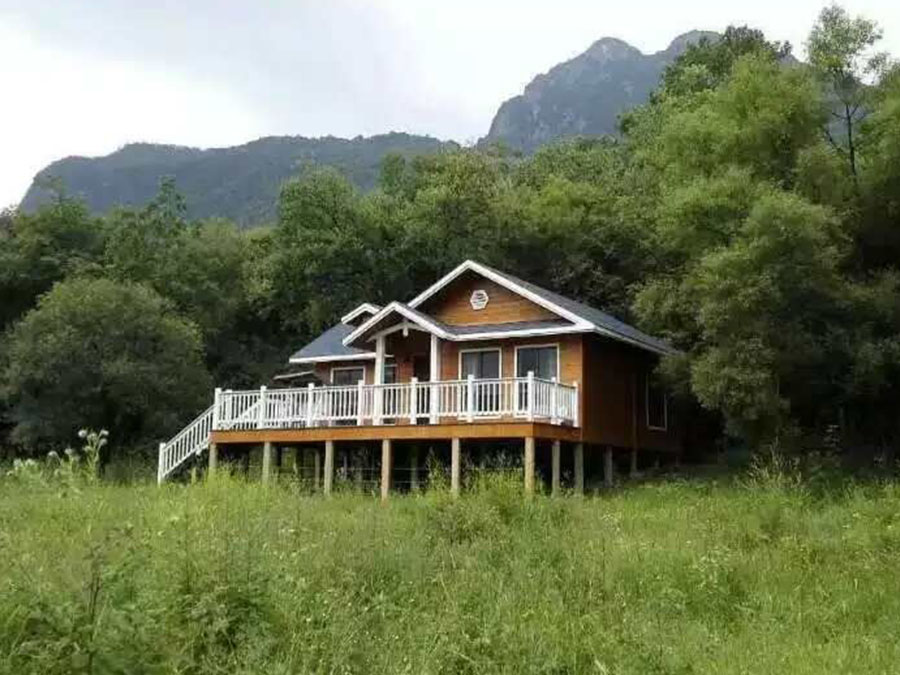 small wooden house