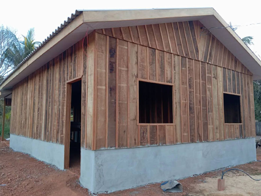 small wooden house