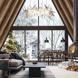 triangle wooden house